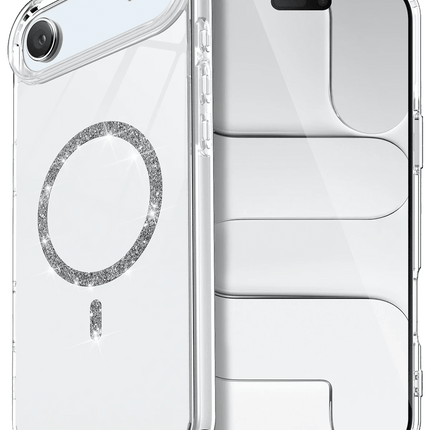 iPhone 17 Air Live Diamond Magsafe Kapak Kılıf - Şeffaf