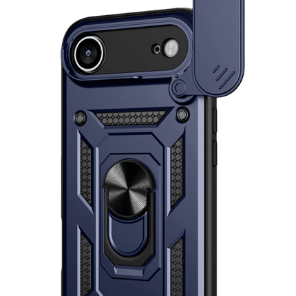 iPhone 17 Air Pars Lens Yüzüklü Silikon Kılıf - Lacivert 2