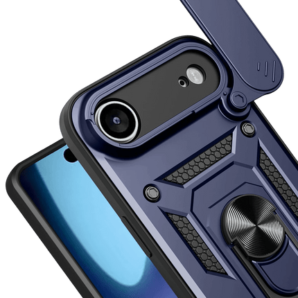 iPhone 17 Air Pars Lens Yüzüklü Silikon Kılıf - Lacivert 3