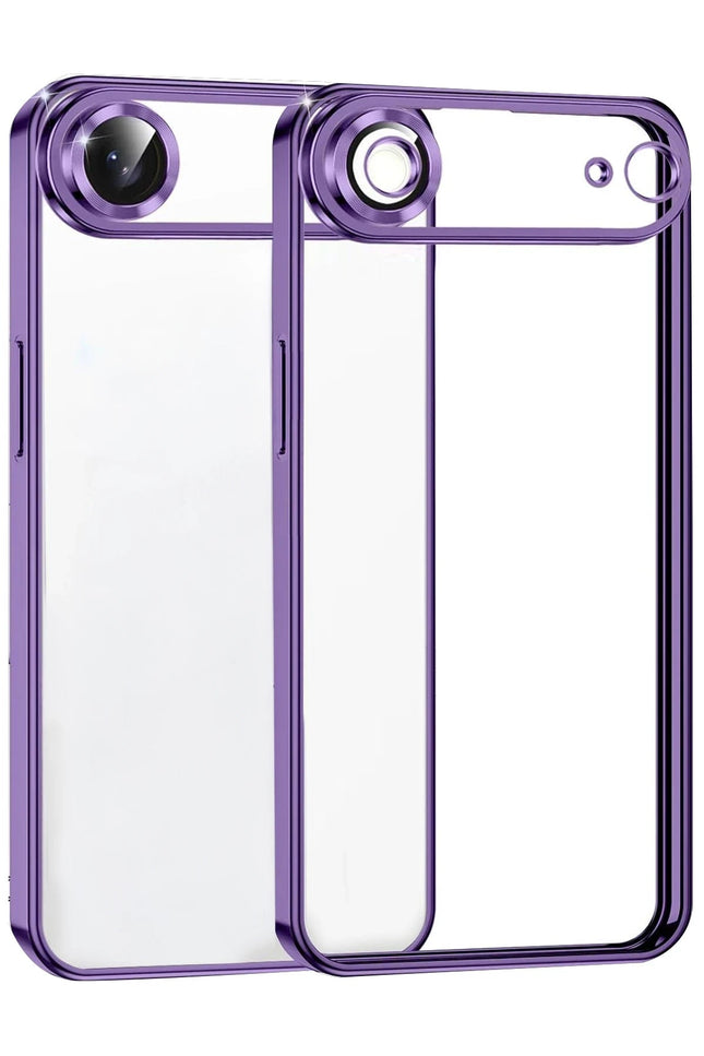 iPhone 17 Air Razer Lensli Silikon Kılıf - Mor