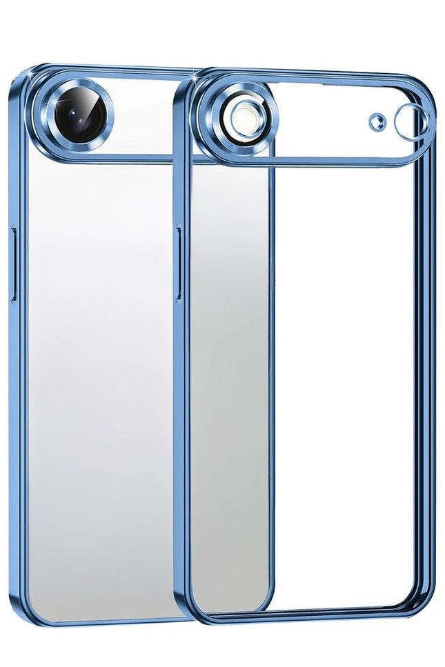 iPhone 17 Air Razer Lensli Silikon Kılıf - Açık Mavi
