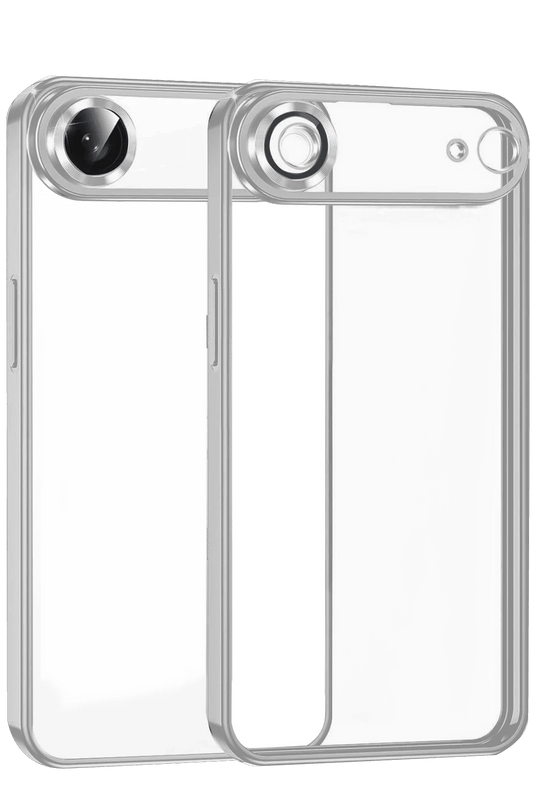 iPhone 17 Air Razer Lensli Silikon Kılıf - Gümüş