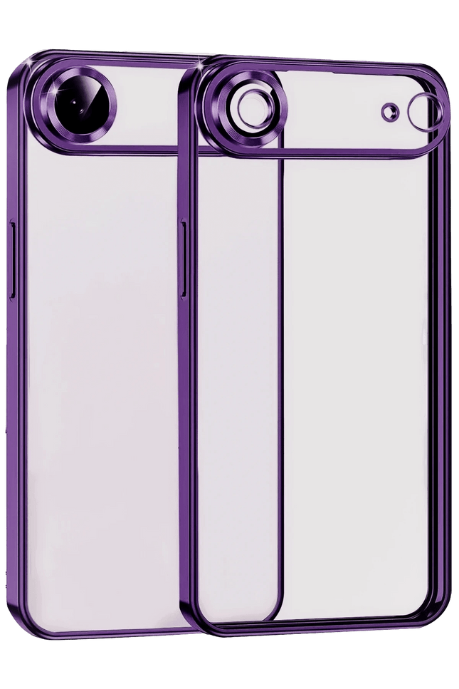 iPhone 17 Air Razer Lensli Silikon Kılıf - Açık Mor