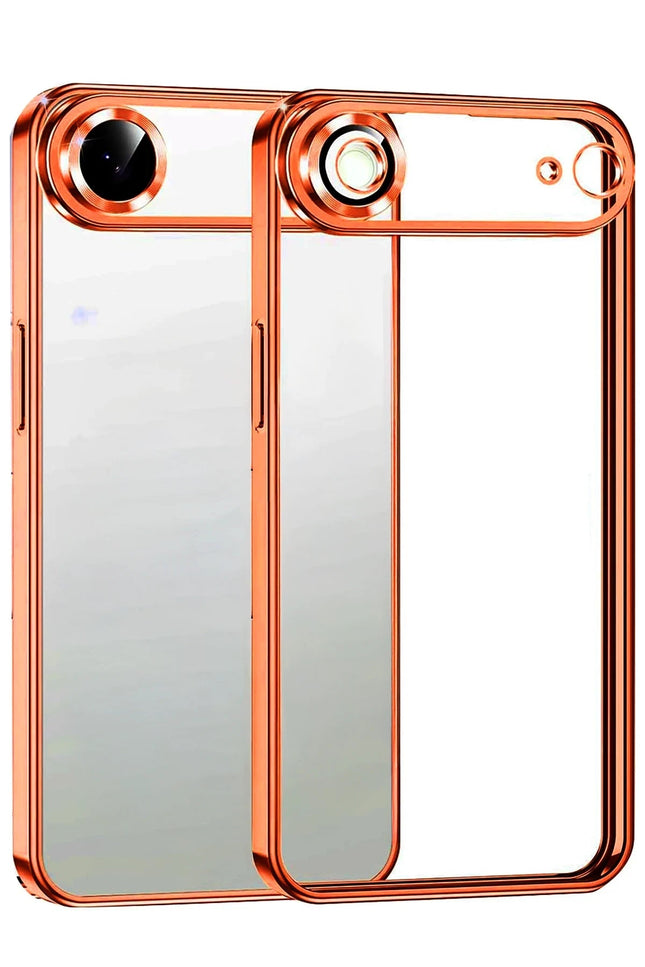 iPhone 17 Air Razer Lensli Silikon Kılıf - Turuncu