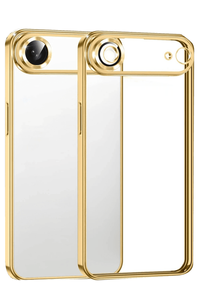iPhone 17 Air Razer Lensli Silikon Kılıf - Gold