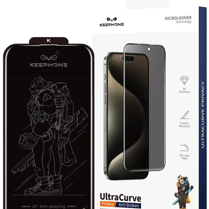 iPhone 17 Air UltraCurve Privacy 3D Cam Ekran Koruyucu