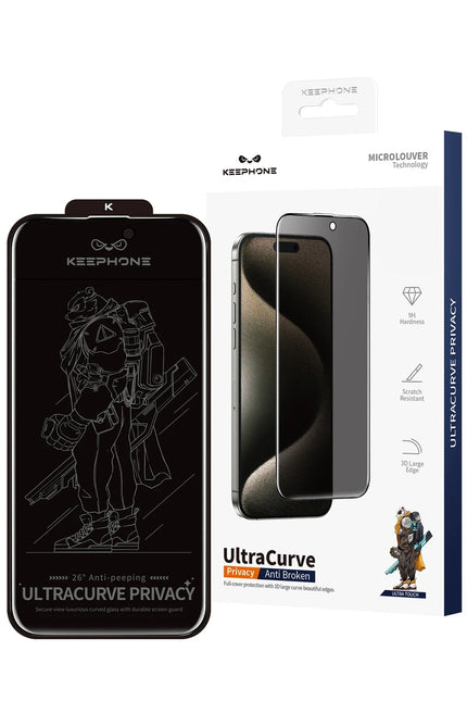 iPhone 17 Air UltraCurve Privacy 3D Cam Ekran Koruyucu