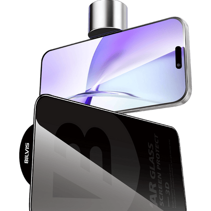 iPhone 17 Bilvis 5D Privacy Diamond Hayalet Cam Ekran Koruyucu 5