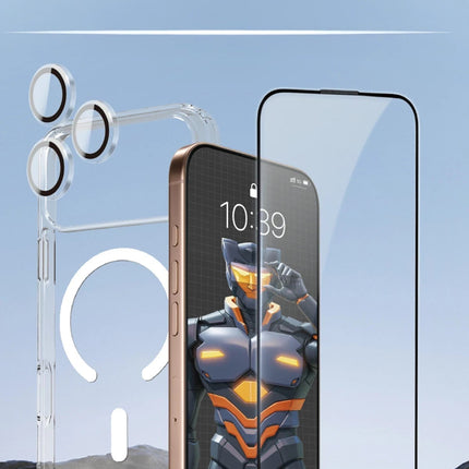 iPhone 17 Crystal Clear Magsafe 3in1 Ekran Koruyucu ve Kamera Lens Koruyucu Kılıf 7