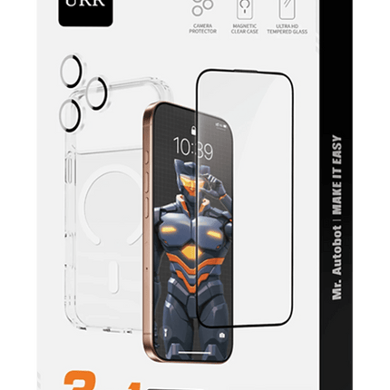iPhone 17 Crystal Clear Magsafe 3in1 Ekran Koruyucu ve Kamera Lens Koruyucu Kılıf