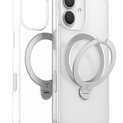 iPhone 17 O Stand Spin Serisi Magsafe Kılıf - Şeffaf