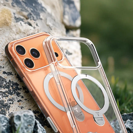 iPhone 17 O Stand Spin Serisi Magsafe Kılıf - Şeffaf 5