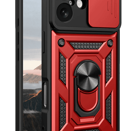 iPhone 17 Pars Lens Yüzüklü Silikon Kılıf - Kırmızı 2