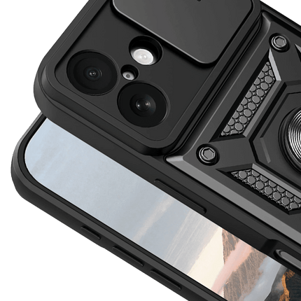 iPhone 17 Pars Lens Yüzüklü Silikon Kılıf - Siyah 3