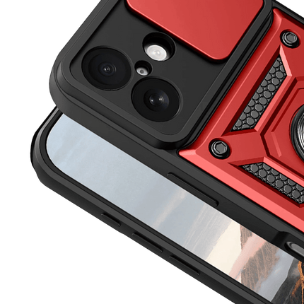 iPhone 17 Pars Lens Yüzüklü Silikon Kılıf - Kırmızı 3