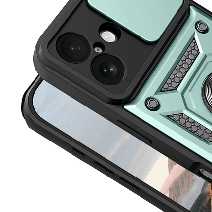 iPhone 17 Pars Lens Yüzüklü Silikon Kılıf - Yeşil 3