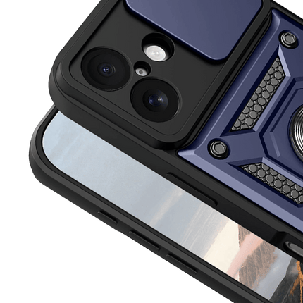 iPhone 17 Pars Lens Yüzüklü Silikon Kılıf - Lacivert 3
