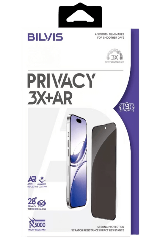 iPhone 17 Pro Bilvis 3X AR Hayalet Cam Ekran Koruyucu