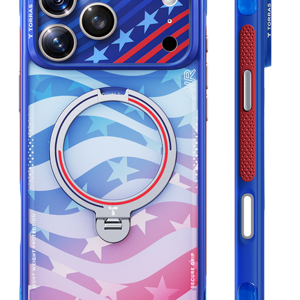 iPhone 17 Pro Camera Go World Cup Serisi Kamera Lens Koruyucu - Kırmızı-Mavi 3