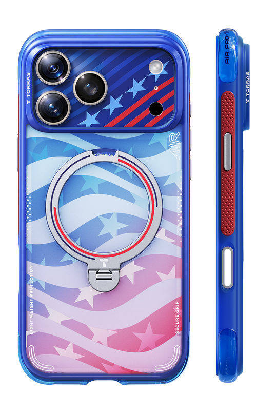 iPhone 17 Pro Camera Go World Cup Serisi Kamera Lens Koruyucu - Kırmızı-Mavi 3