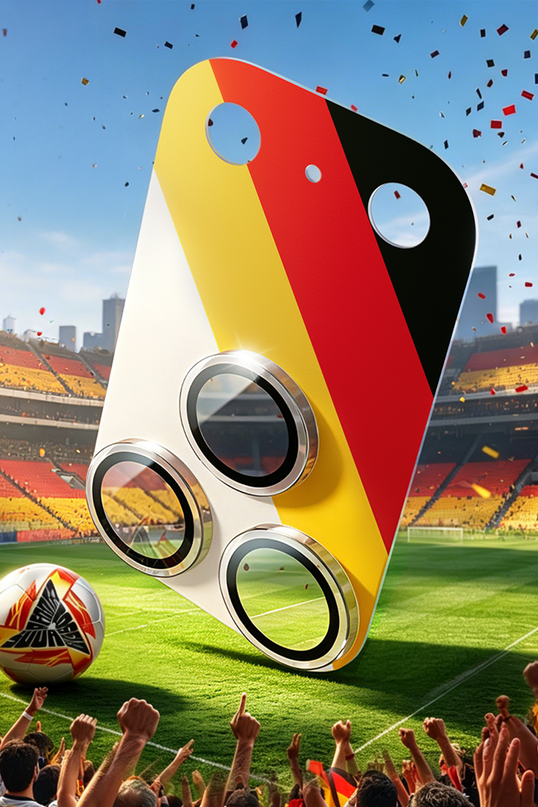 iPhone 17 Pro Camera Go World Cup Serisi Kamera Lens Koruyucu - Gri 5