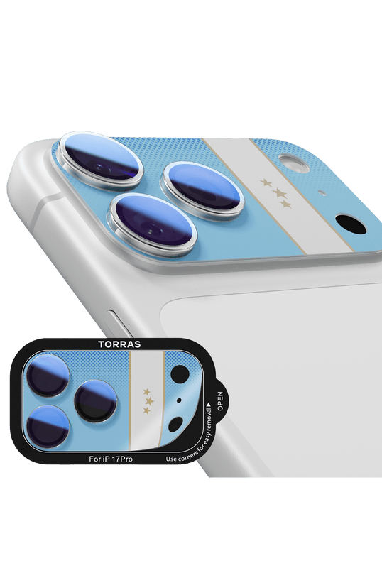 iPhone 17 Pro Camera Go World Cup Serisi Kamera Lens Koruyucu - Açık Mavi