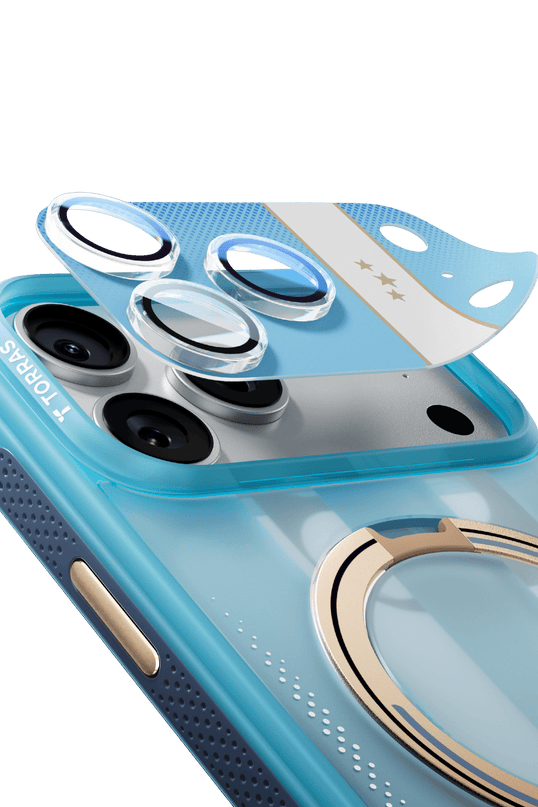 iPhone 17 Pro Camera Go World Cup Serisi Kamera Lens Koruyucu - Açık Mavi 2