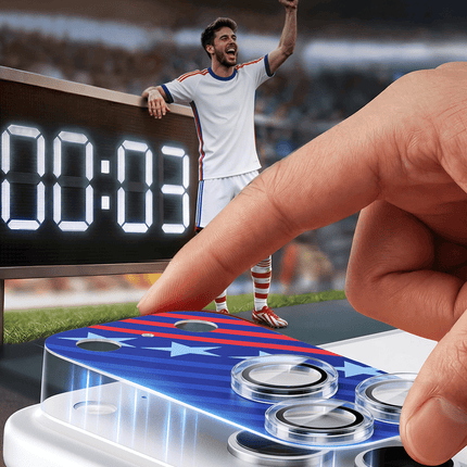 iPhone 17 Pro Camera Go World Cup Serisi Kamera Lens Koruyucu - Kırmızı-Mavi 7
