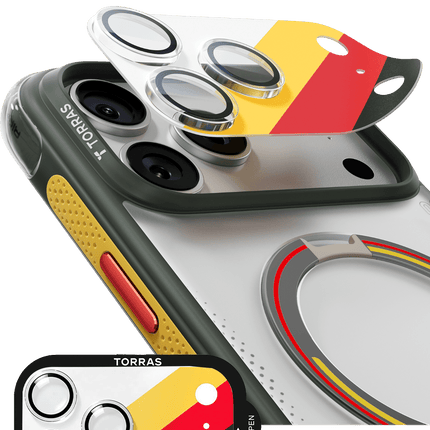 iPhone 17 Pro Camera Go World Cup Serisi Kamera Lens Koruyucu - Gri