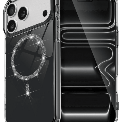 iPhone 17 Pro Live Diamond Magsafe Kapak Kılıf - Siyah