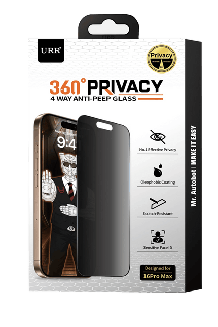 iPhone 17 Pro Max 4 Way Anti Spy 360 Privacy Cam Ekran Koruyucu