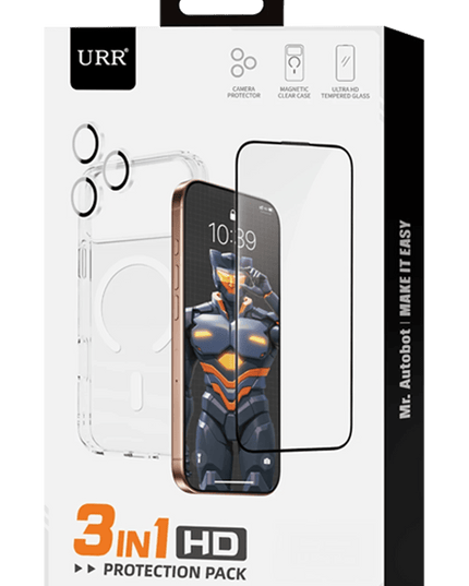 iPhone 17 Pro Max Crystal Clear Magsafe 3in1 Ekran Koruyucu ve Kamera Lens Koruyucu Kılıf