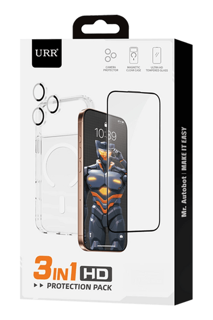 iPhone 17 Pro Max Crystal Clear Magsafe 3in1 Ekran Koruyucu ve Kamera Lens Koruyucu Kılıf