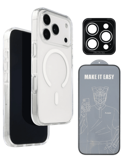 iPhone 17 Pro Max Crystal Clear Magsafe 3in1 Ekran Koruyucu ve Kamera Lens Koruyucu Kılıf 2