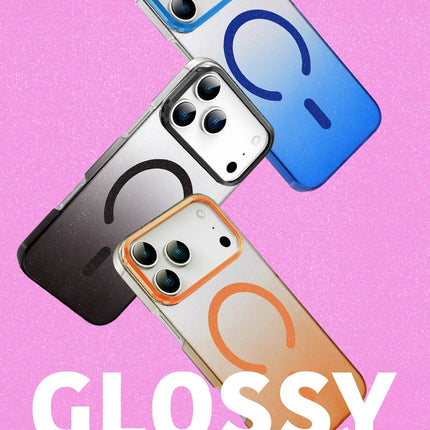 iPhone 17 Pro Max Glossy Magsafe Kapak Kılıf - Mavi 4