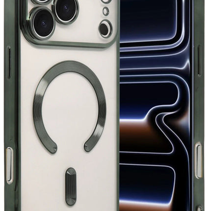 iPhone 17 Pro Max Kross Magneticsafe Kapak Kılıf - Koyu Yeşil