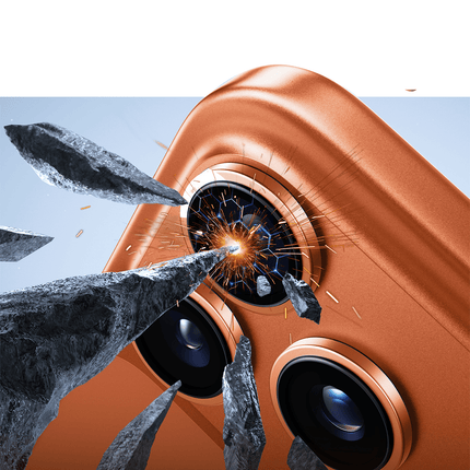 iPhone 17 Pro Max Lensguard AR Anti Glare Kamera Lens Koruyucu - Turuncu 3