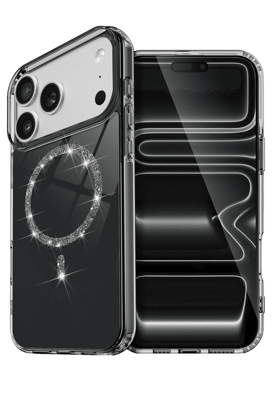 iPhone 17 Pro Max Live Diamond Magsafe Kapak Kılıf - Siyah