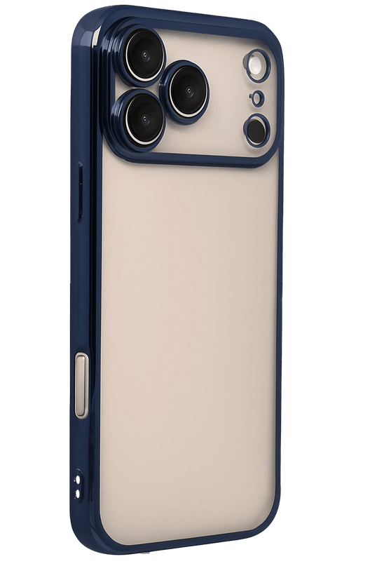 iPhone 17 Pro Max Razer Lensli Silikon Kılıf - Lacivert 2