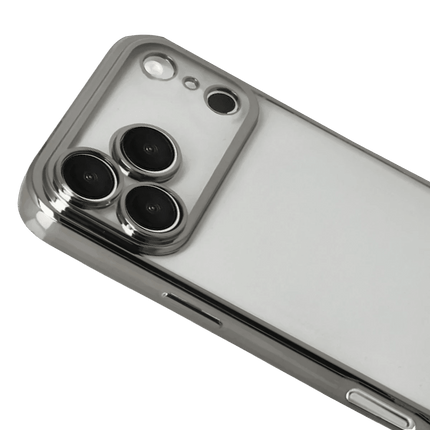 iPhone 17 Pro Max Razer Lensli Silikon Kılıf - Titan Gri 3