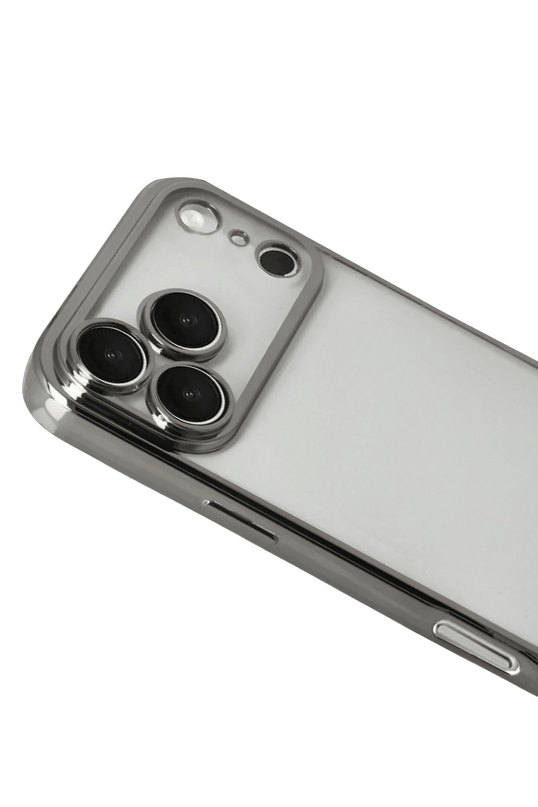 iPhone 17 Pro Max Razer Lensli Silikon Kılıf - Titan Gri 3
