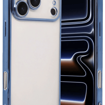 iPhone 17 Pro Max Razer Lensli Silikon Kılıf - Açık Mavi