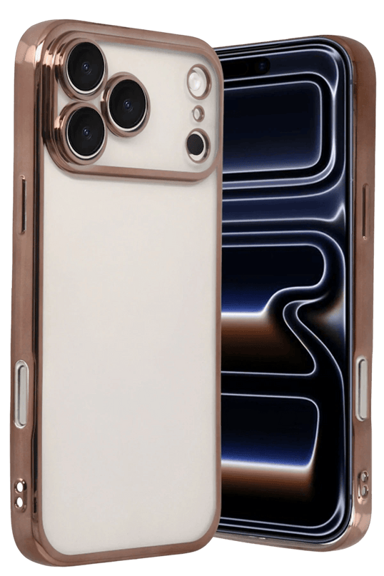 iPhone 17 Pro Max Razer Lensli Silikon Kılıf - Çöl Titanyum