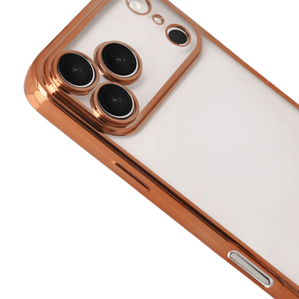 iPhone 17 Pro Max Razer Lensli Silikon Kılıf - Turuncu 3