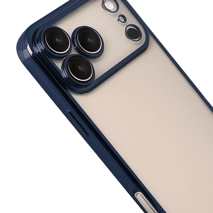 iPhone 17 Pro Max Razer Lensli Silikon Kılıf - Lacivert 3