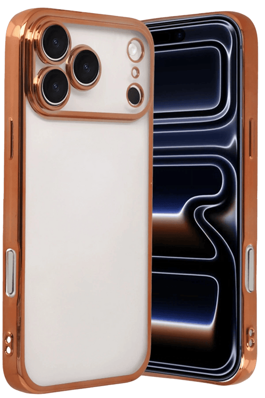 iPhone 17 Pro Max Razer Lensli Silikon Kılıf - Turuncu