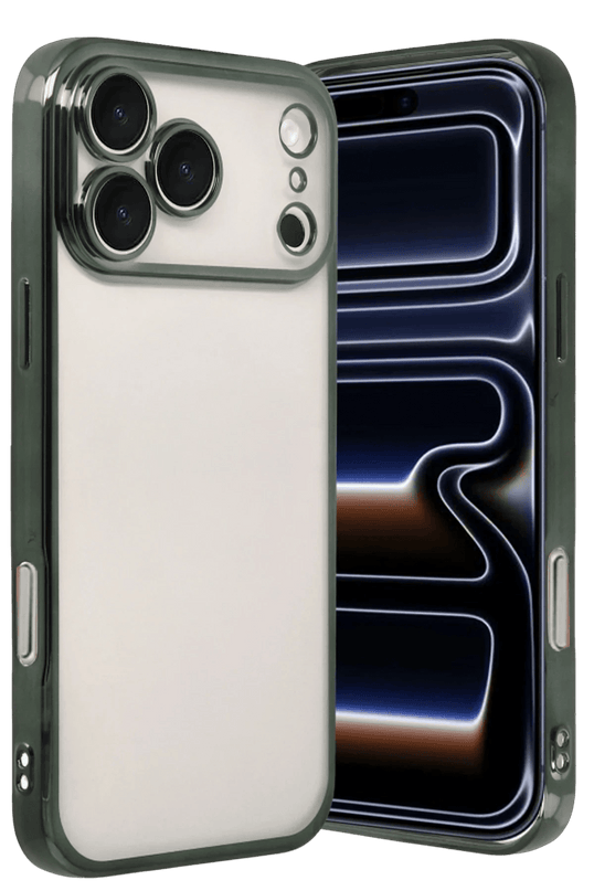 iPhone 17 Pro Max Razer Lensli Silikon Kılıf - Yeşil