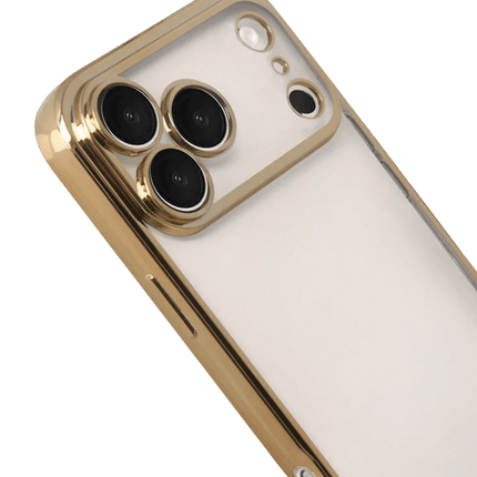 iPhone 17 Pro Max Razer Lensli Silikon Kılıf - Gold 3