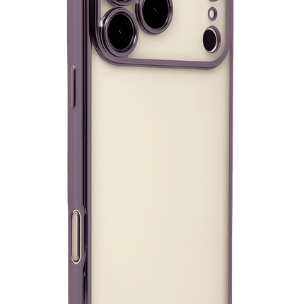 iPhone 17 Pro Max Razer Lensli Silikon Kılıf - Mor 2