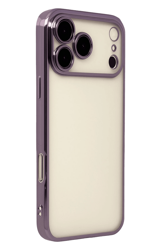 iPhone 17 Pro Max Razer Lensli Silikon Kılıf - Mor 2